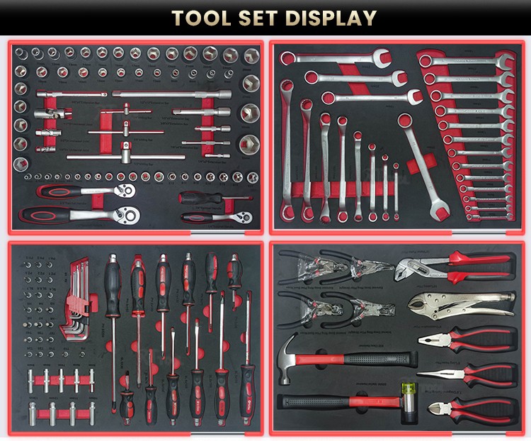 RT 160PCS 6/7 Draws Garage Storage Tool Cabinet Workshop Trolley Toolbox