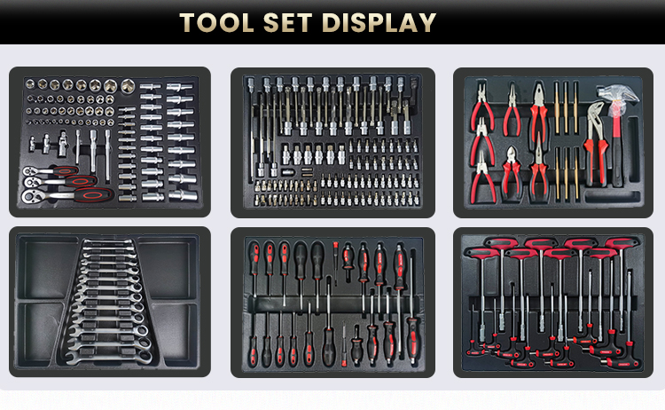 RTTOOL 240Pcs Chest Tools Box Set, Tool Cart Cabinet, Lockable Tool Cabinet