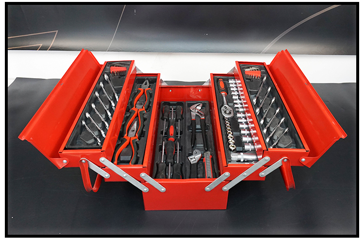 66pcs Household Metal Tool Box With Hand Tools and Workshop Tools