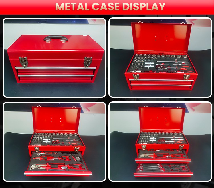 85 PCS Metal Box with Tools Multi Professional Hand Tool Set