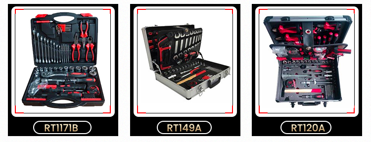 RTTOOL Custom Aluminum Case 71pcs Tools Box Set Mechanic herramientas
