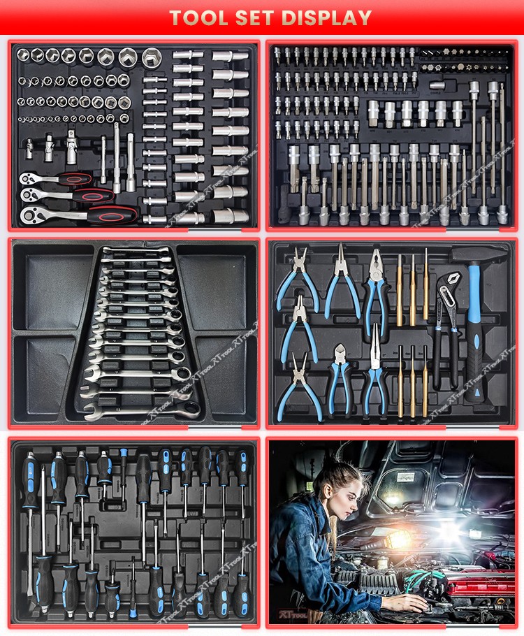 231pcs Workshop garage metal tool cabinet/tool trolley/ tool cart