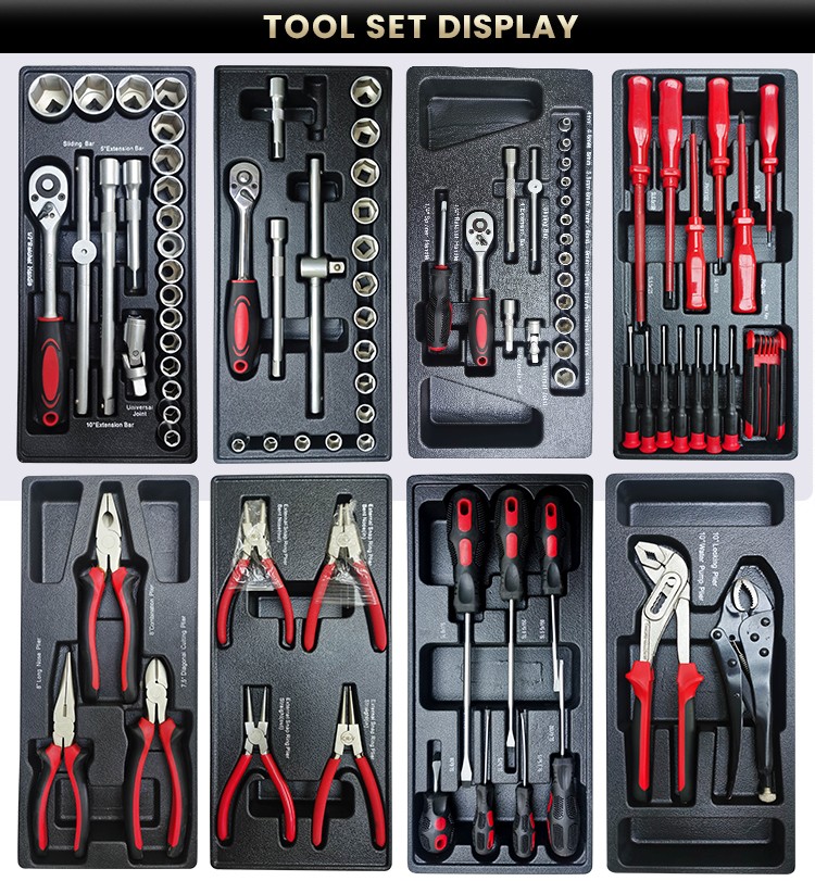 245pcs New Item Hand Tools for Car Repair, Mechanic Tools With Trolley Cabinet