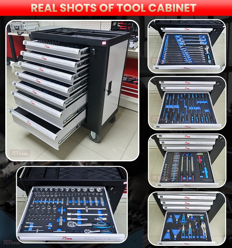 241pcs Hand tools, workbench tools with tool cabinet, car repair tool cabinet