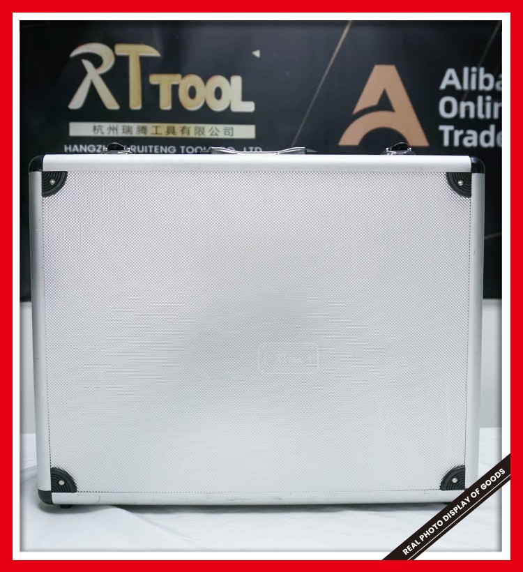 RTTOOL 133pcs Aluminum Case Garage Mechanics Tool Set Complete Box Working Tools Set