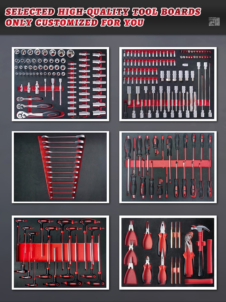 250PCS Hand Tool Mechanic Box Trolley Metal Tool Set Gabinetes De Herramientas