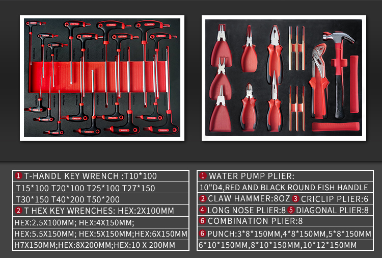 250PCS Hand Tool Mechanic Box Trolley Metal Tool Set Gabinetes De Herramientas