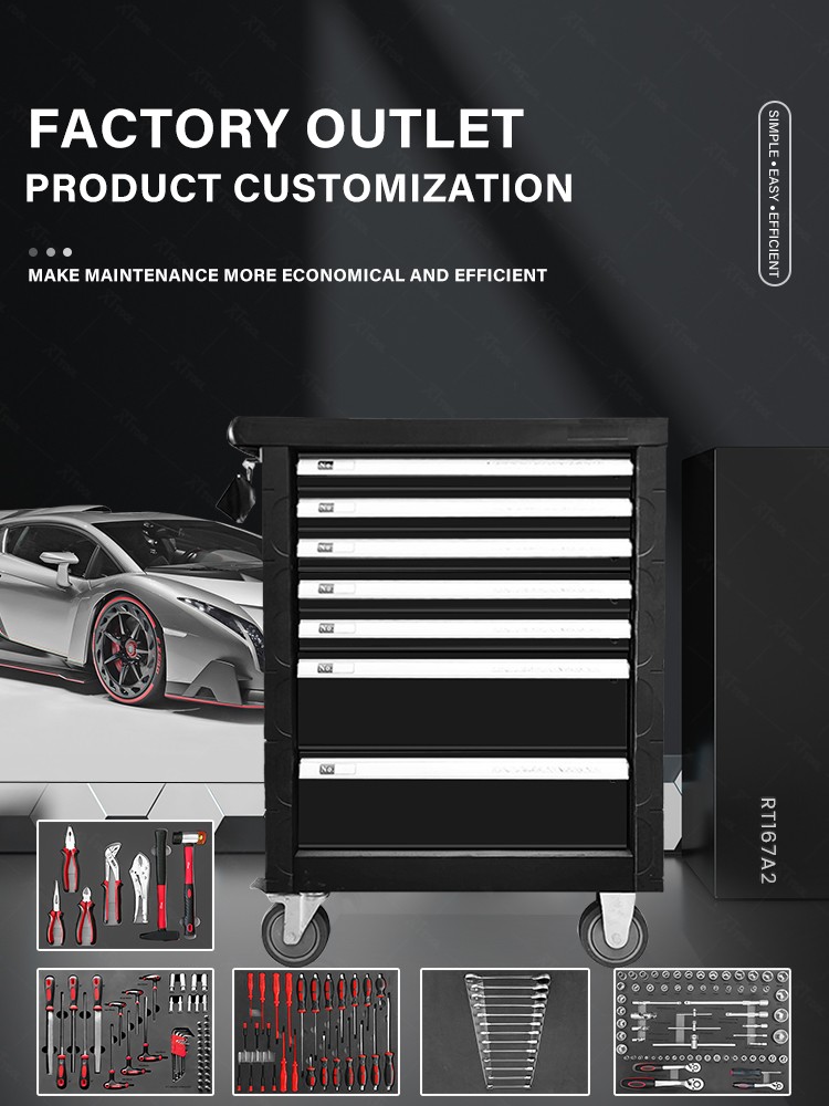 RTTOOL 167A2  High Reliability Professional Tools Storage Box Cabinet Trolley
