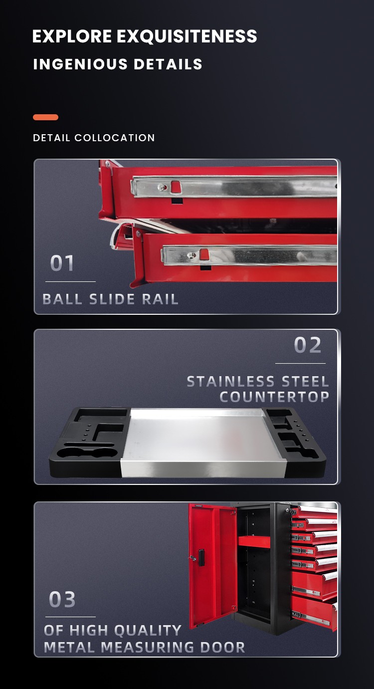 RTTOOL Professional Steel Tool Cabinet / Tool Box/ Tool Sets With 211pcs Tool Storage