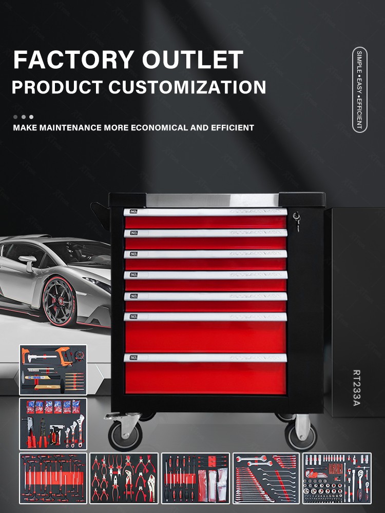 RT TOOL 233A Workshop Trolley Cabinet Metal Tool Cabin Garage Storage