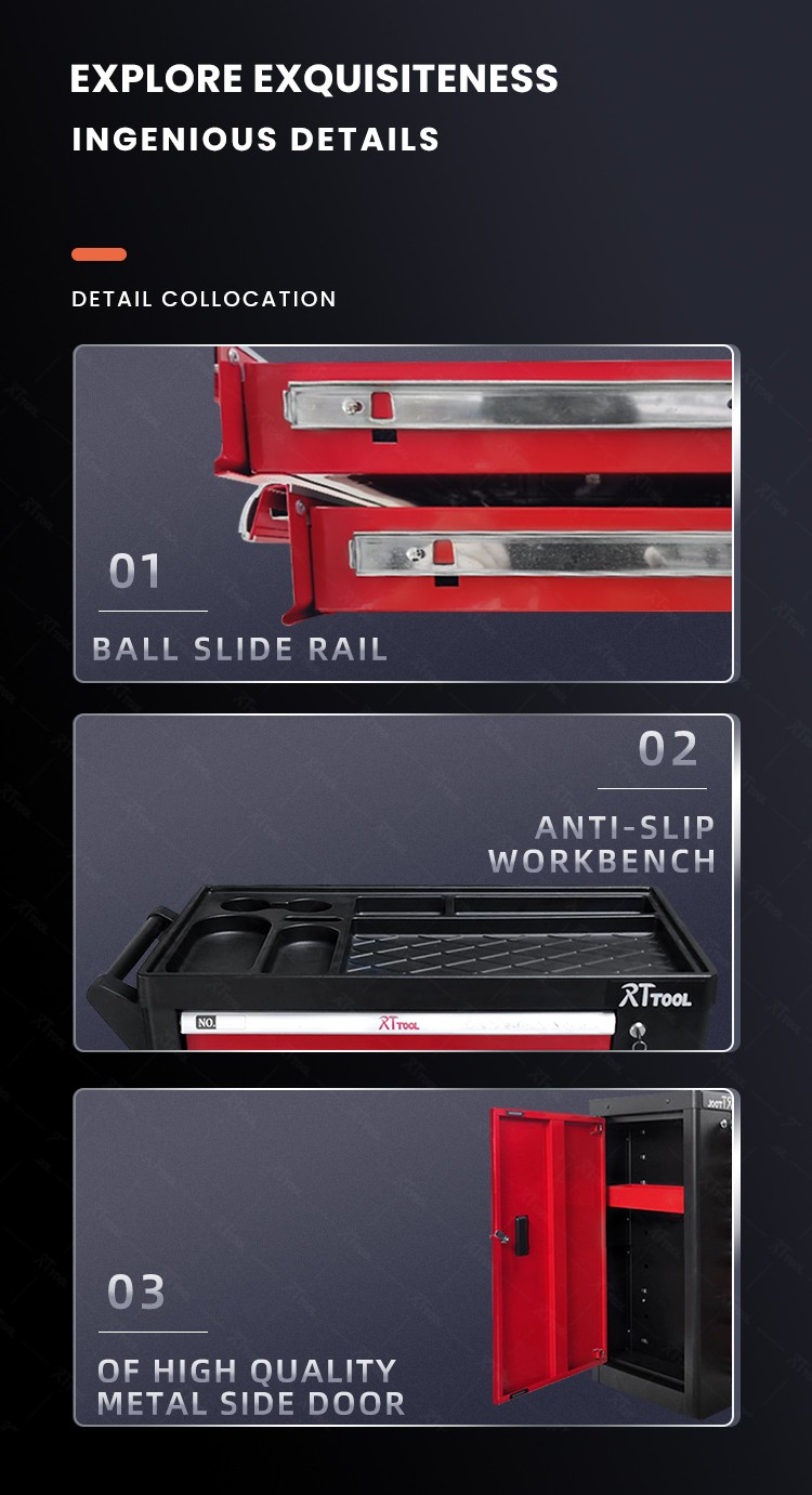 RTTOOL 245PC Tool Cabinet Tools Trolley Mechanic Garage Series Storage