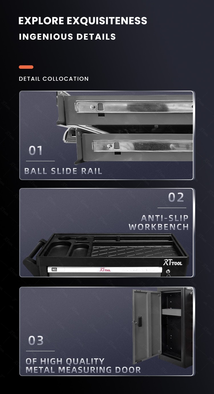 RT TOOL 264A Hot Sale Professional Auto Repair Tool Cabinet Trolley Cabinet With Tools