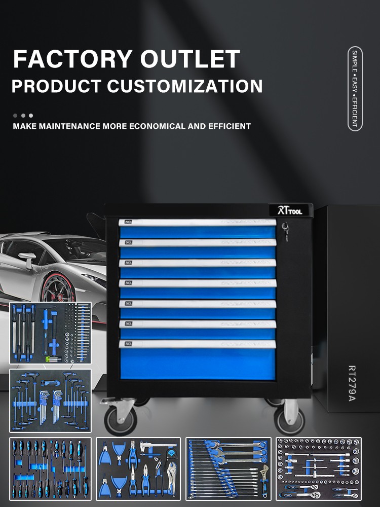 RT TOOL 279A Professional Tool Box With Tools/7 Drawer Cabinet/Tool cabinet