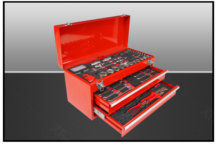 RTTOOL Hand Tool Set Metal Household Tool Set Box Professional