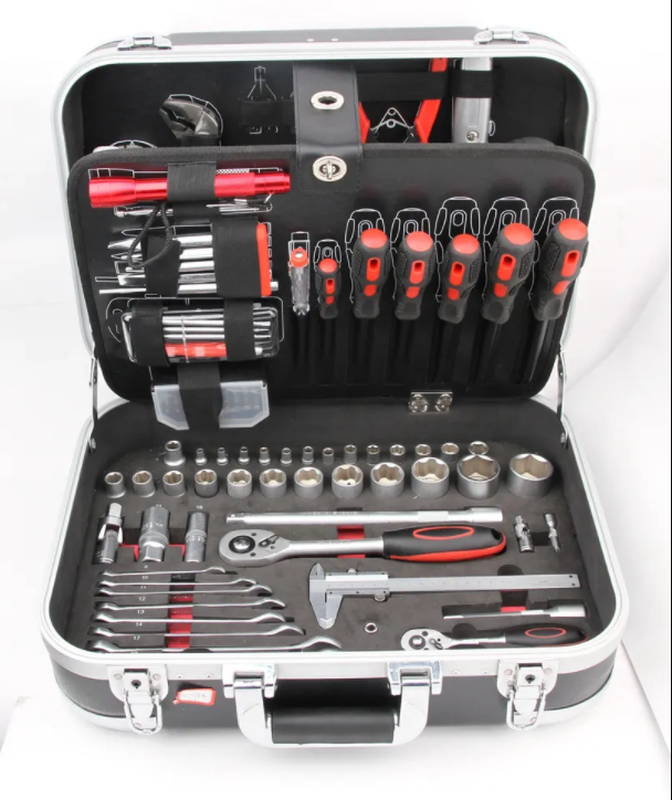 RTTOOL 121PCS All Kind of Hand Tools With Mechanic Aluminum Kit Set