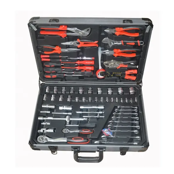 RTTOOL 118 pcs Aluminum Tool Case Set Multifunctional Wrench Socket Set Spanner Tool Box