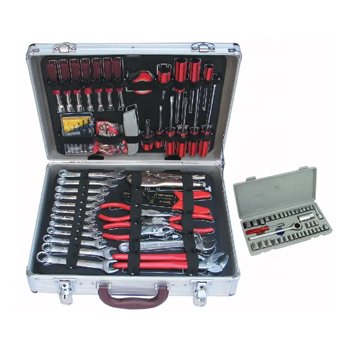 RTTOOL 104pcs aluminum tool kit, workshop tool suitcase