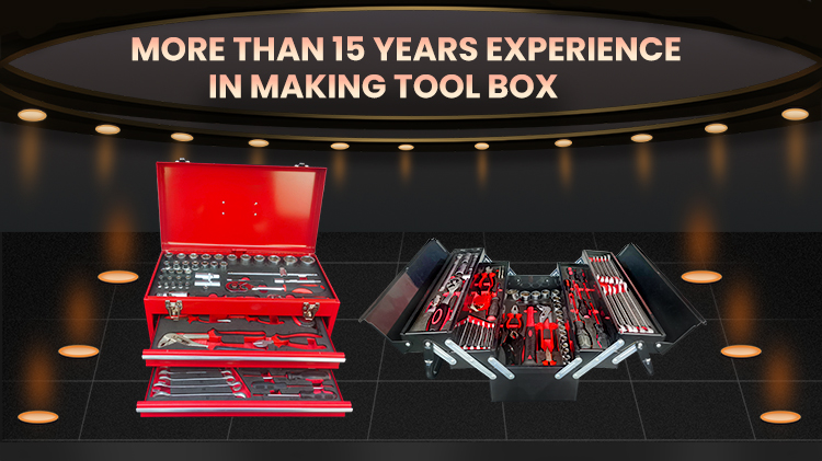 RTTOOL Metal iron case tool set wholesale mechanics 59pc tool sets in metal box