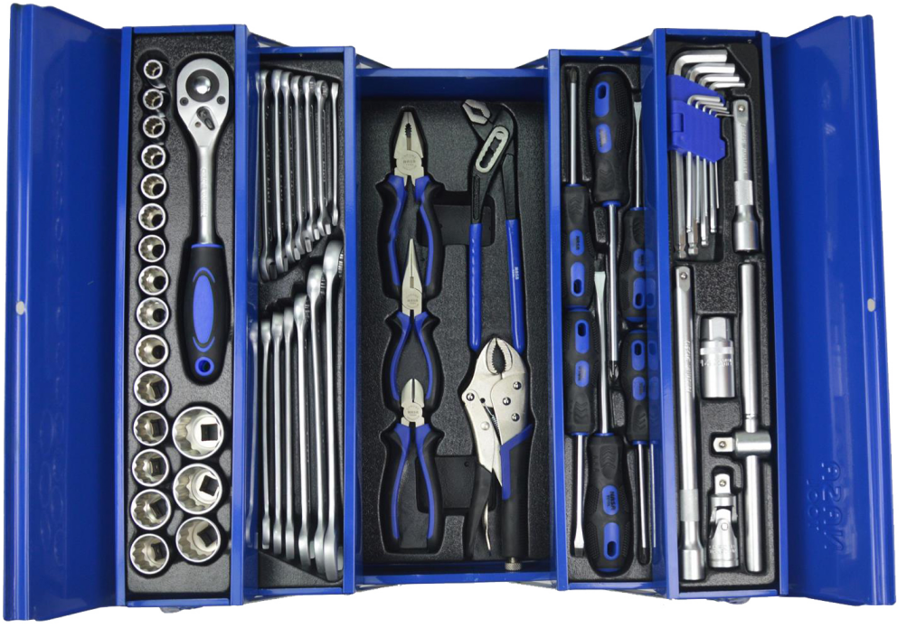 RTTOOL Metal iron case tool set wholesale mechanics 59pc tool sets in metal box
