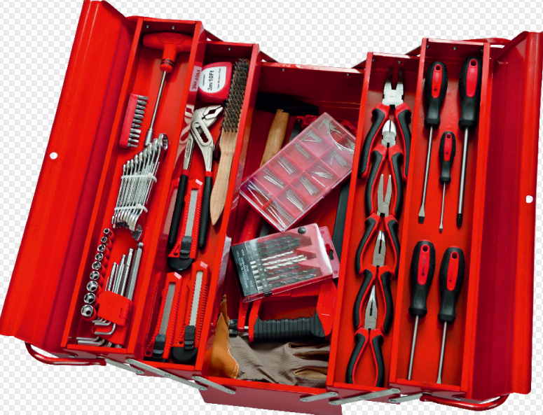 RTTOOL 68Pcs Metal Case Tool Kit/ Forging Hand Tools/Multipurpose Hand Tool Kit