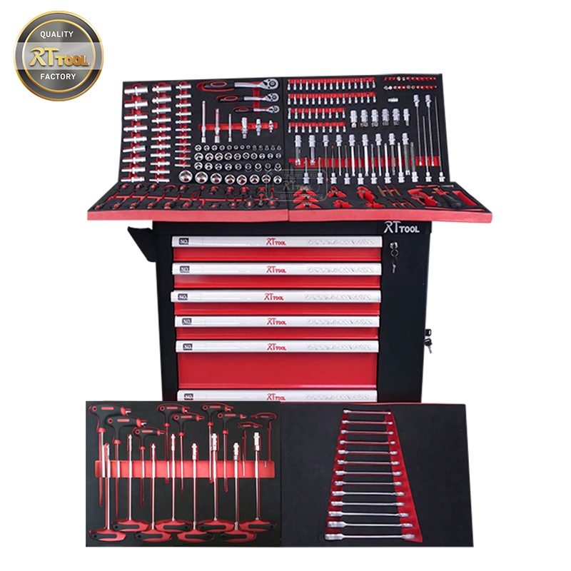 240PCS Hot Sale Professional Auto Repair Tool Cabinet Trolley Cabinet With Tools