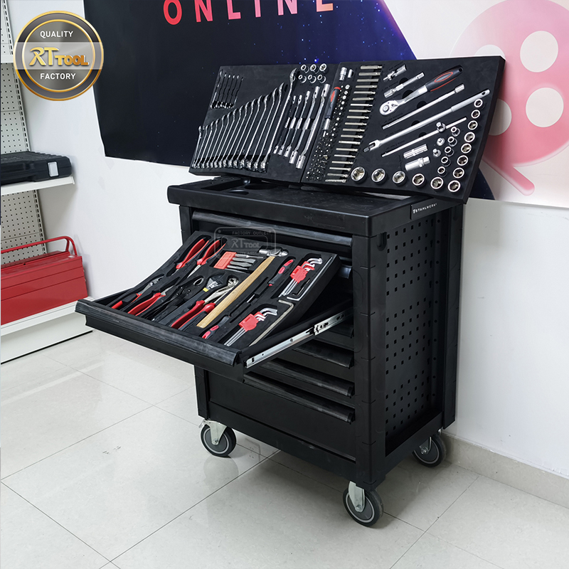 165pcs Tool Cabinet Tool Mechanic Chest Tool Workshop Trolley Set