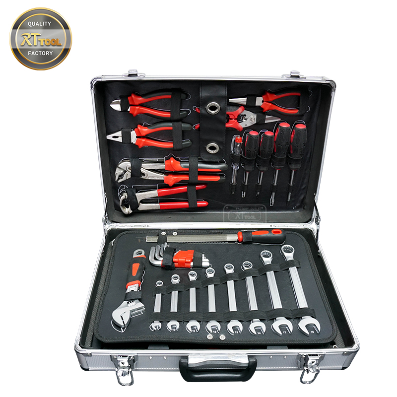RTTOOL 125pcs Aluminum Tool Case,Hand Tool Set Professional Mechanic herramientas