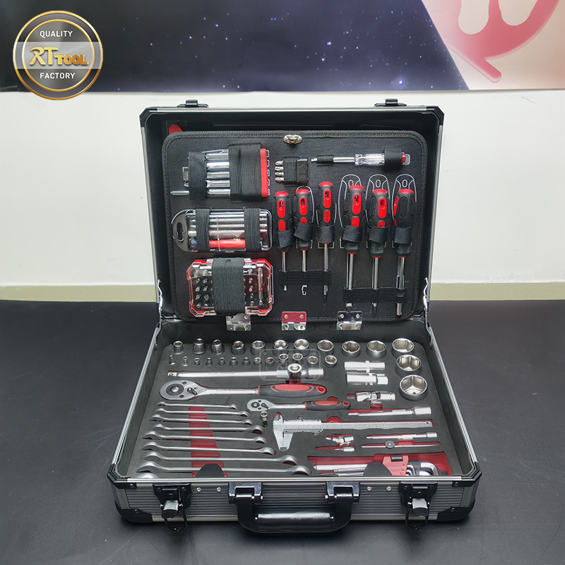 131PCS Hot Sale Aluminum Case With Tools Hand Tool Kits Multi Function