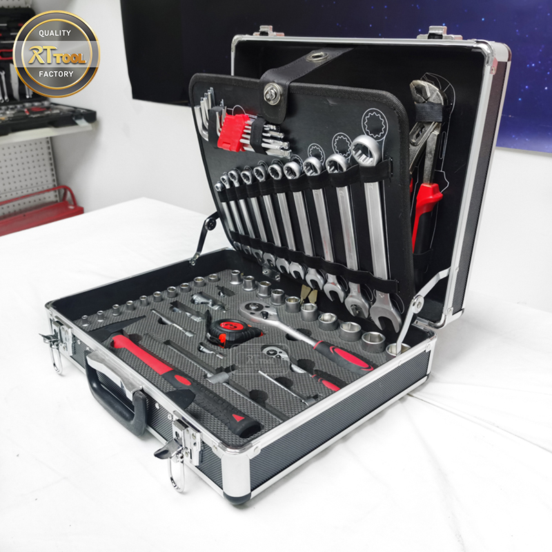 RTTOOL Custom Aluminum Case 71pcs Tools Box Set Mechanic herramientas