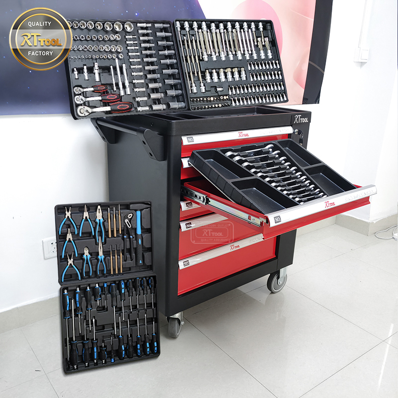 231pcs Workshop garage metal tool cabinet/tool trolley/ tool cart
