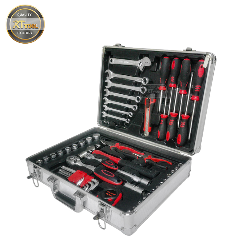 RTTOOL 56pcs Aluminum Tool Boxes Set Mechanic Working Tools Set ferramenta