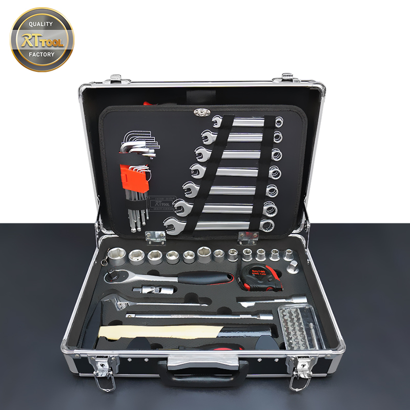 RTTOOL 93pcs Custom Aluminum Tool Case,Socket Wrench Tool Set