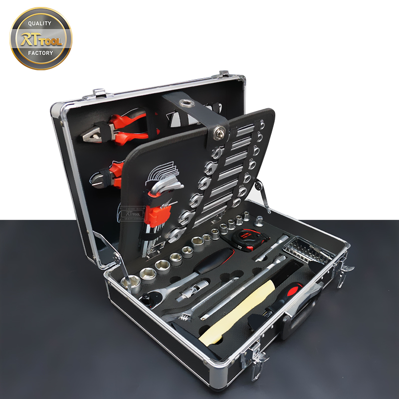 RTTOOL 93pcs Custom Aluminum Tool Case,Socket Wrench Tool Set