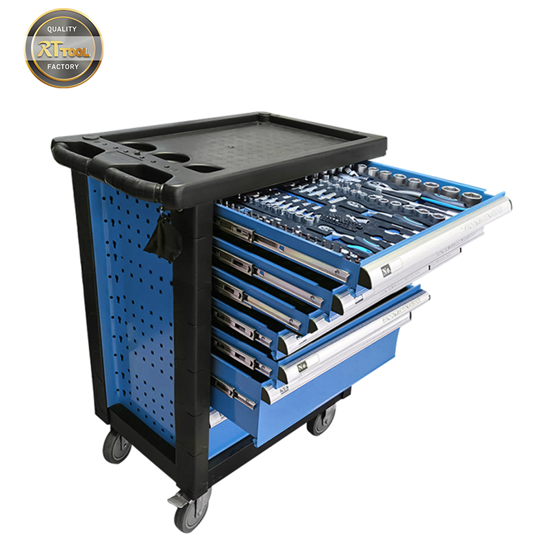 204pcs professional Roller Tool Cabinet with hand tools and workshop tools