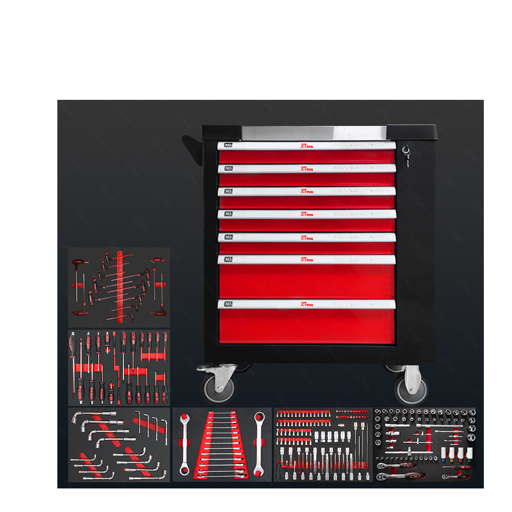 RTTOOL Professional Steel Tool Cabinet / Tool Box/ Tool Sets With 211pcs Tool Storage
