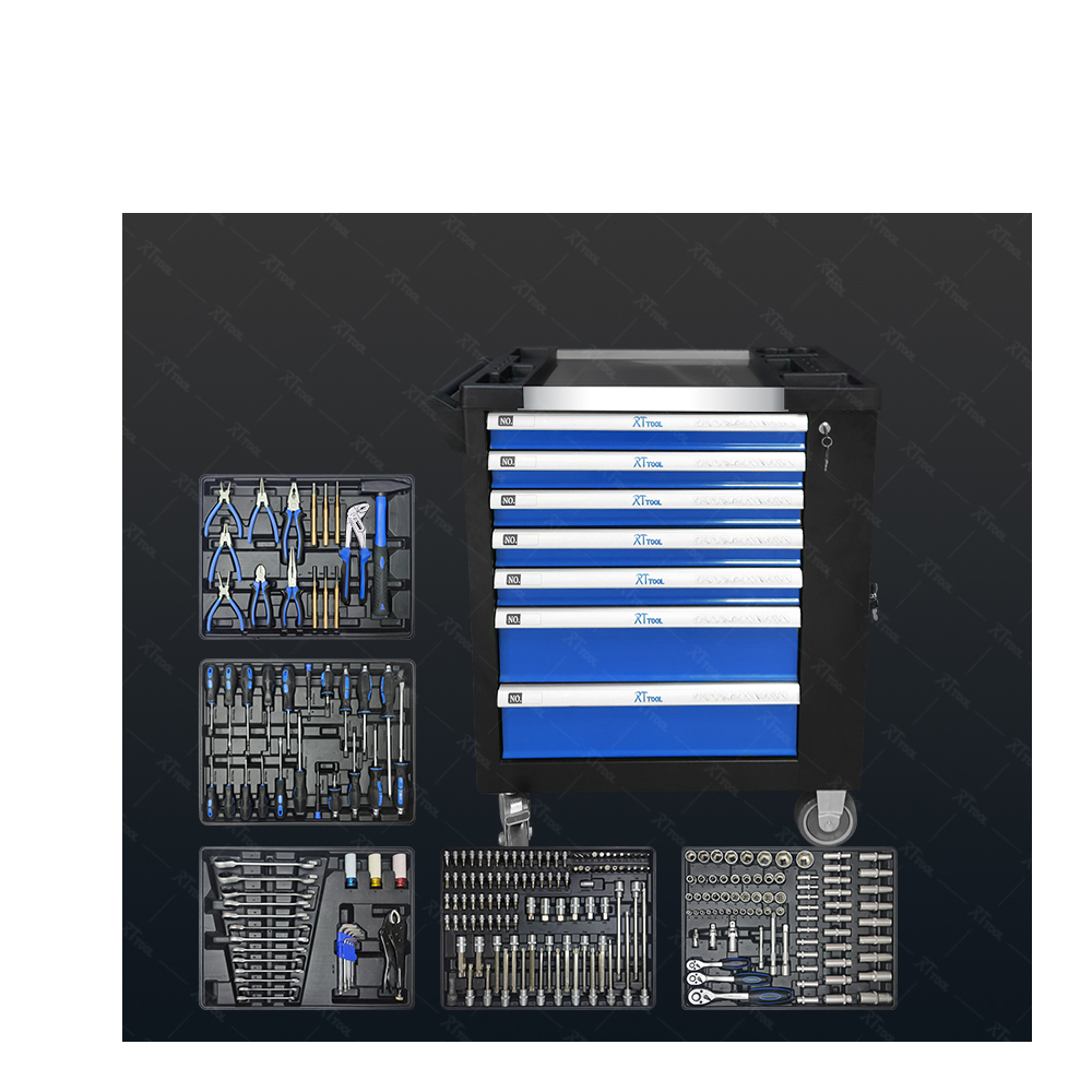 RTTOOL RT244A  Hot Sale Professional Auto Repair Tool Cabinet Trolley Cabinet With Tools