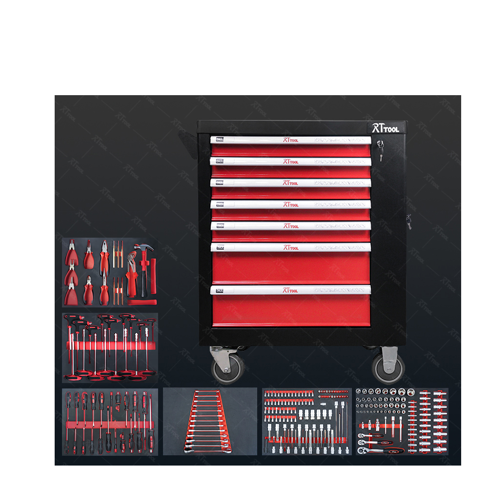 RT TOOL 249A Hot Sale Professional Auto Repair Tool Cabinet Trolley Cabinet With Tools
