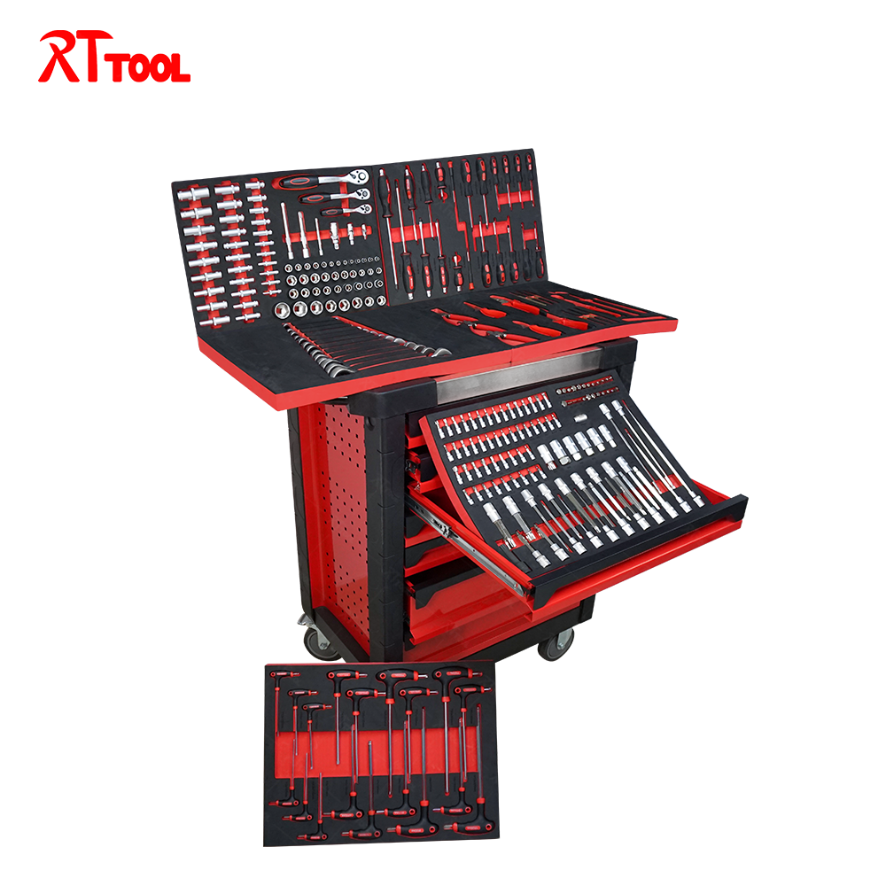 RT TOOL RT250A  Heavy Duty Trolley Cabinet, Car Repairing Tools Trolley Tool Set With Roller Cabinet