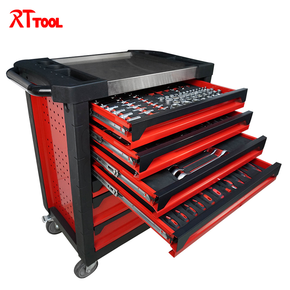 RT TOOL RT250A  Heavy Duty Trolley Cabinet, Car Repairing Tools Trolley Tool Set With Roller Cabinet