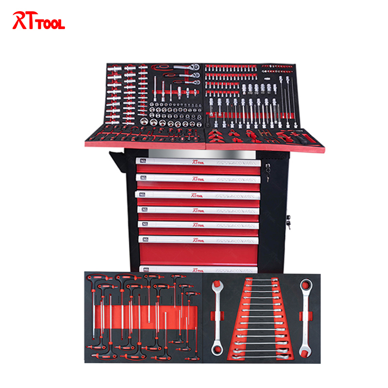 RT TOOL 252A Hot Sale Professional Auto Repair Tool Cabinet Trolley Cabinet With Tools