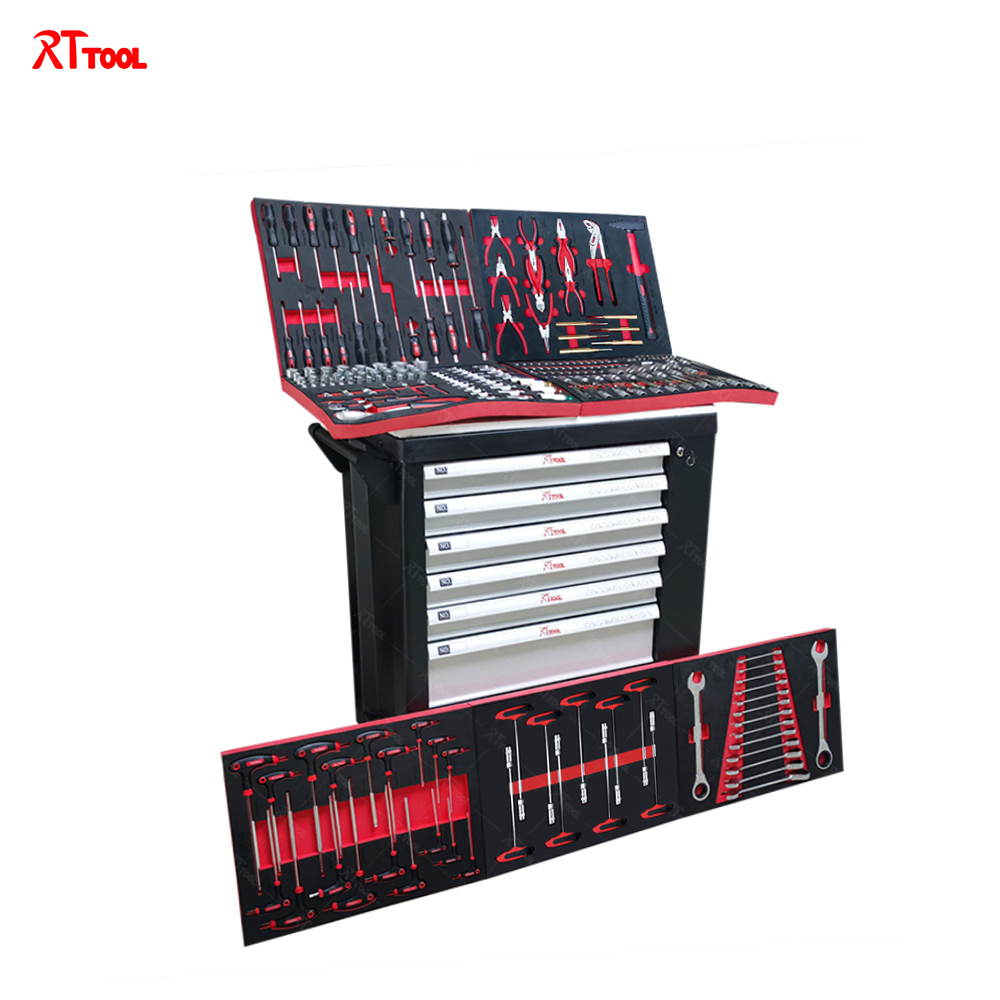 RTTOOL 261A Hot Sale Tool Cabinet Side Door Maintenance Trolley Tool Set For Sale