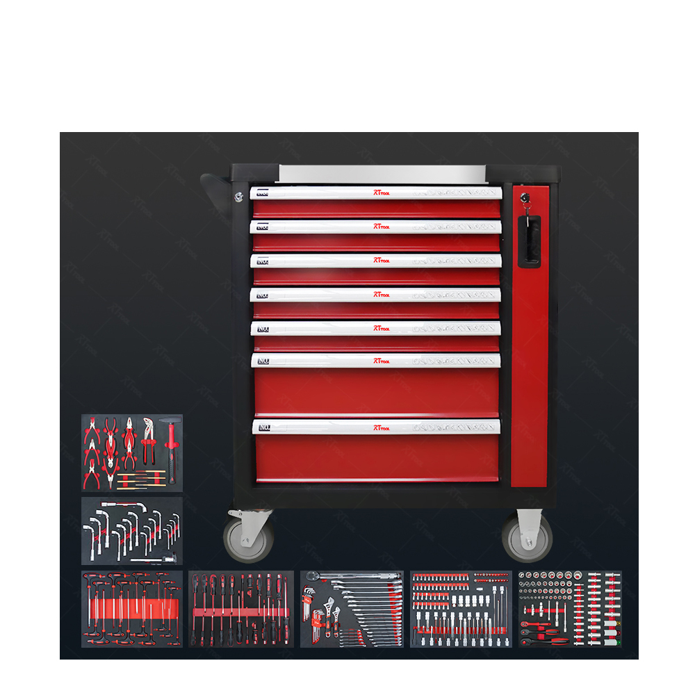 RT TOOL 298A Hot Storage Metal Trolley Cabinet With Hand Tools