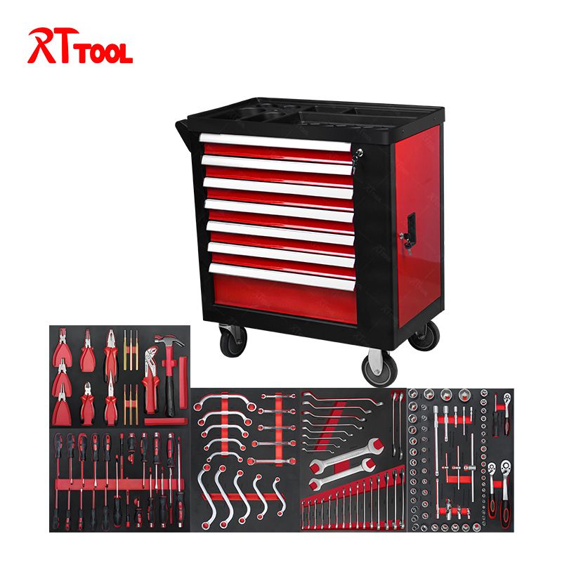 148PCS Hot Sale Professional Auto Repair Tool Cabinet Trolley Cabinet With Tools