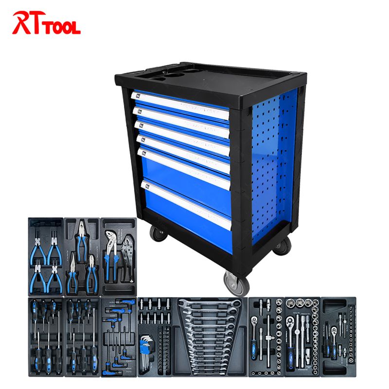 159PCS Hot Sale Professional Auto Repair Tool Cabinet Trolley Cabinet With Tools