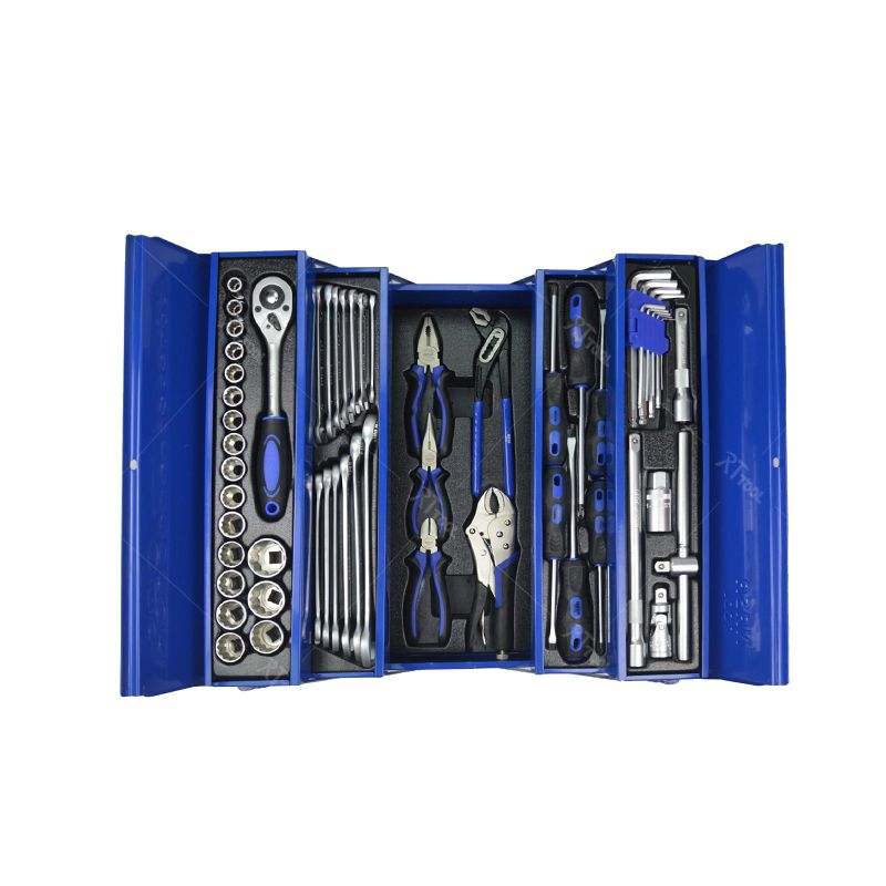 RTTOOL Metal iron case tool set wholesale mechanics 59pc tool sets in metal box