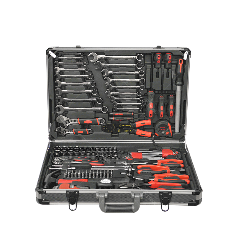RTTOOL 121PCS tool set aluminum case tool kits with Tool Box socket set wrench spanner