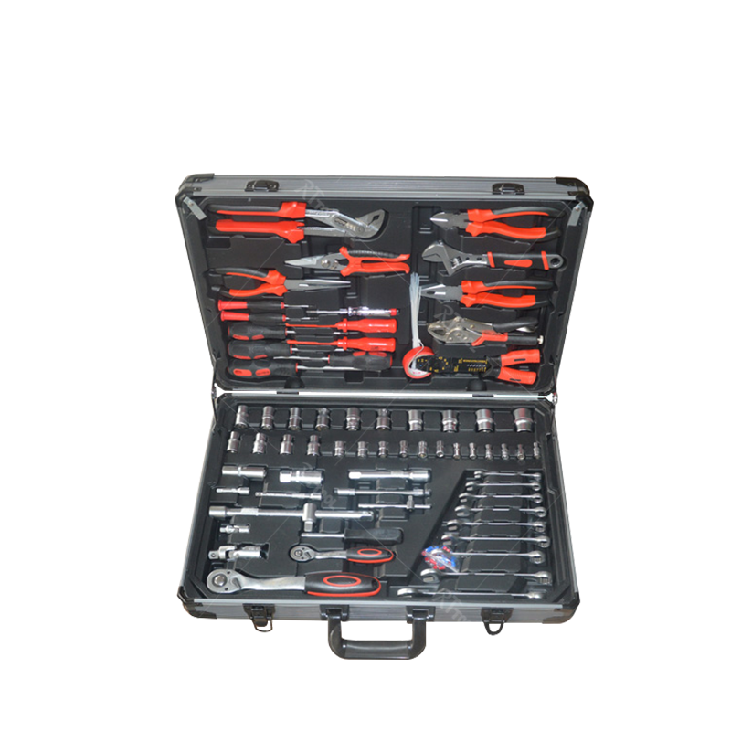 RTTOOL 118 pcs Aluminum Tool Case Set Multifunctional Wrench Socket Set Spanner Tool Box