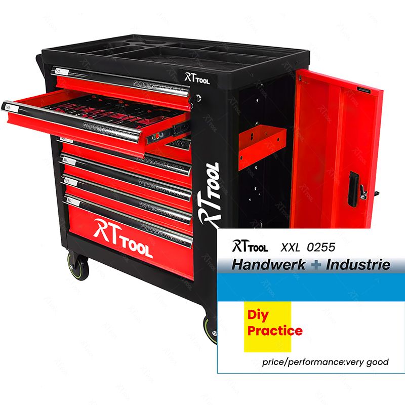 RTTOOL auto repair garage roller cabinet 7-drawer tool cabinet workshop tool storage custom color tool trolley