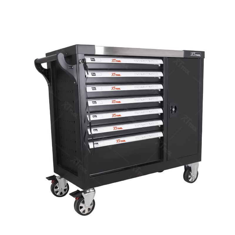 RTTOOL multifunctional tool trolley tool cart tool cabinet iron lockable movable logo color customized key