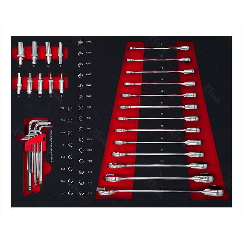 RT Tool Cabinet 7 Drawers Hand Tools Set Auto Repair Storage Full Of Tools Drawer Trolley